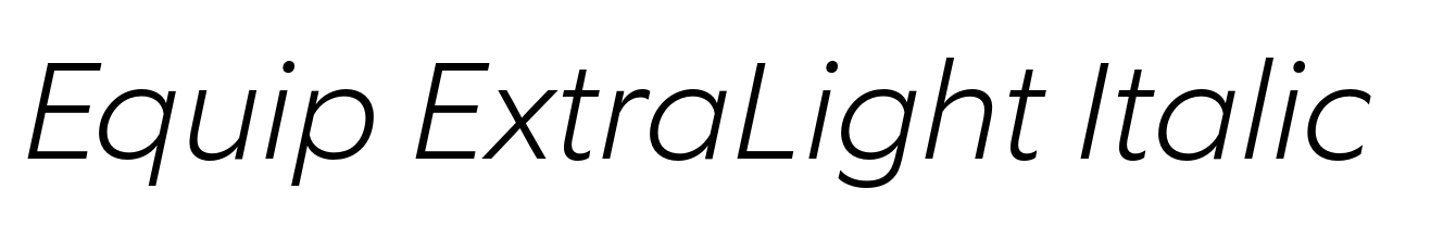 Equip ExtraLight Italic